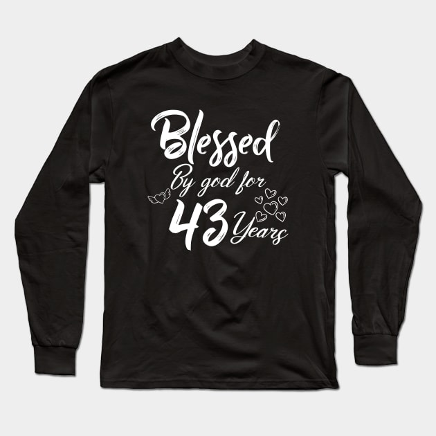 43rd birthday gift Long Sleeve T-Shirt by Design stars 5